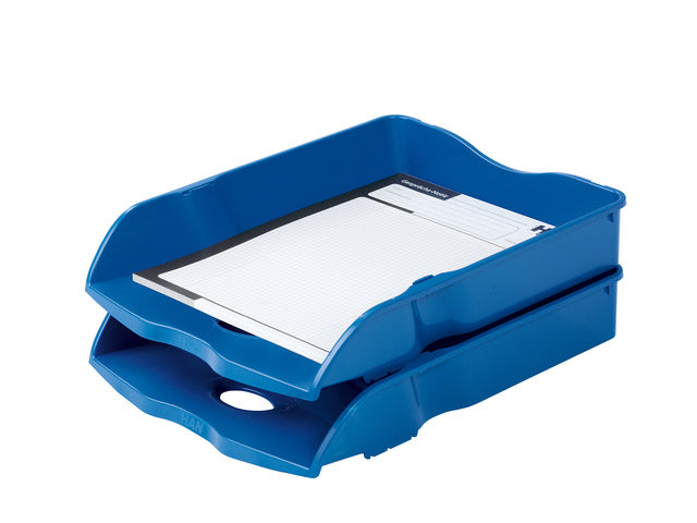 Brievenbak HAN Re-LOOP A4/C4 blauw doos 6 stuks Stapel- en nestbaar