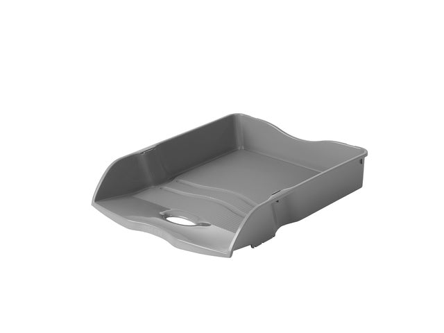 Brievenbak HAN Re-LOOP A4/C4 stapel- en nestbaar, grijs 100% gerecycled materiaal