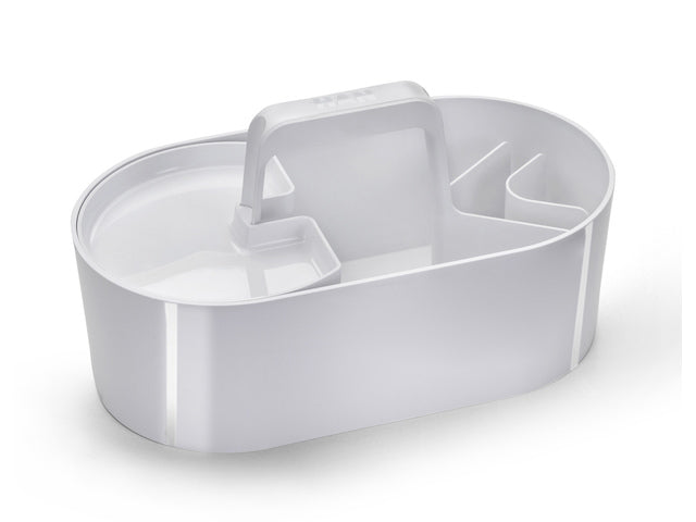 Toolbox Loft Han mobiele organizer sneeuw wit 4 vakken met uitneembaar plateau sneeuw wit