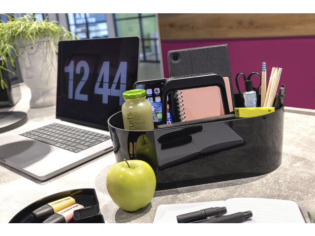 Toolbox Loft Han mobiele organizer zwart 4 vakken met uitneembaar plateau zwart