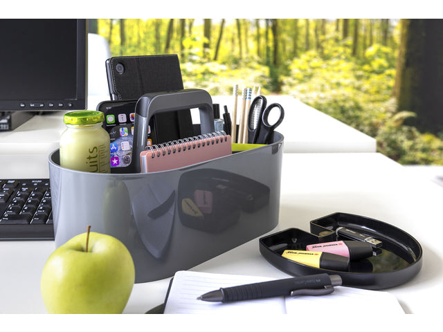 Toolbox Loft Han mobiele organizer graniet grijs 4 vakken met uitneembaar plateau grijs