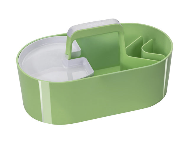 Toolbox Loft Han mobiele organizer lime groen 4 vakken met uitneembaar plateau lime groen
