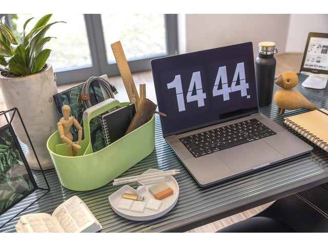 Toolbox Loft Han mobiele organizer lime groen 4 vakken met uitneembaar plateau lime groen