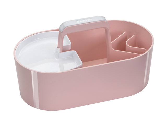 Toolbox Loft Han mobiele organizer flamingo roze 4 vakken met uitneembaar plateau flamingo roze.