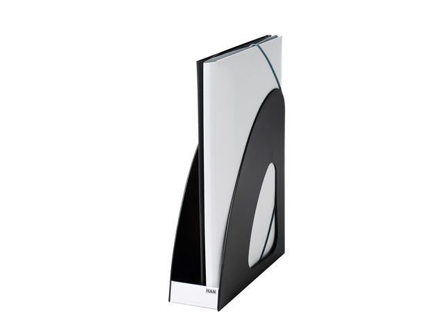 Tijdschriftencass. HAN Re-LOOP A4/C4, zwart 100% gerecycled materiaal