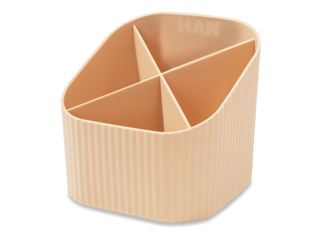 Pennenkoker HAN Re-X-LOOP 4-vaks pastel oranje 100% gerecycled materiaal