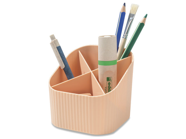 Pennenkoker HAN Re-X-LOOP 4-vaks pastel oranje 100% gerecycled materiaal