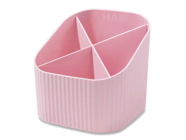 Pennenkoker HAN Re-X-LOOP 4-vaks pastel roze 100% gerecycled materiaal