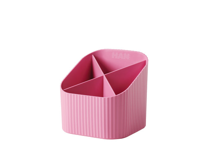 Pennenkoker HAN Re-X-LOOP 4-vaks, roze 100% gerecycled materiaal