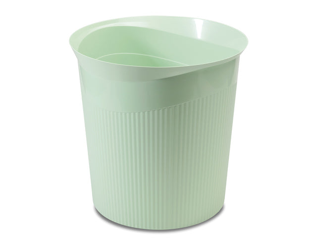 Papierbak HAN Re-LOOP 13 liter rond pastel groen 100% gerecycled materiaal