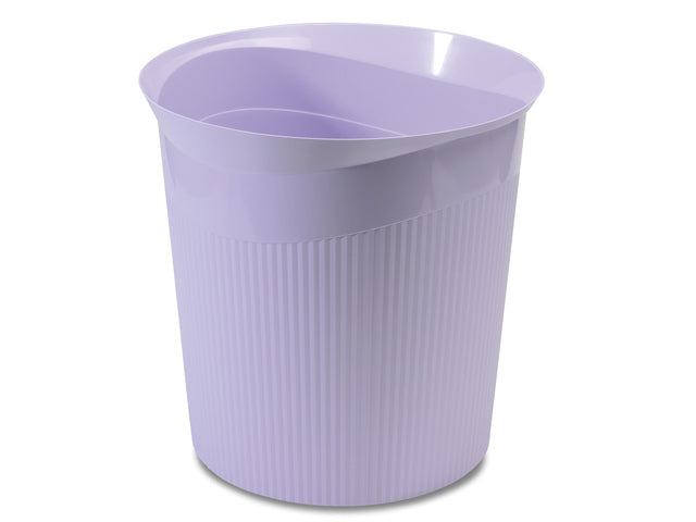 Papierbak HAN Re-LOOP 13 liter rond pastel paars 100% gerecycled materiaal