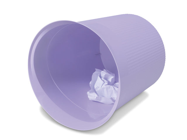 Papierbak HAN Re-LOOP 13 liter rond pastel paars 100% gerecycled materiaal