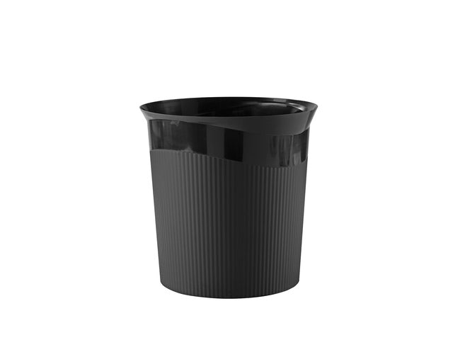 Papierbak HAN Re-LOOP,13 liter rond, zwart 100% gerecycled materiaal