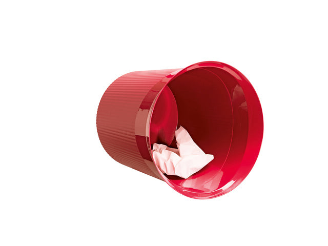 Papierbak HAN Re-LOOP,13 liter rond, rood 100% gerecycled materiaal