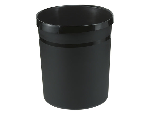 Papierbak HAN Grip 18 liter met 2 grijpranden zwart