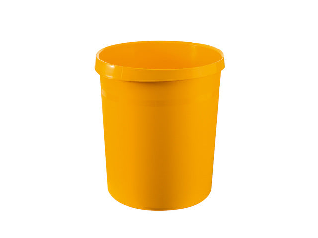 papierbak HAN Grip 18 liter met 2 grijpranden geel