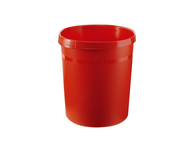 Papierbak HAN Grip 18 liter met 2 grijpranden rood
