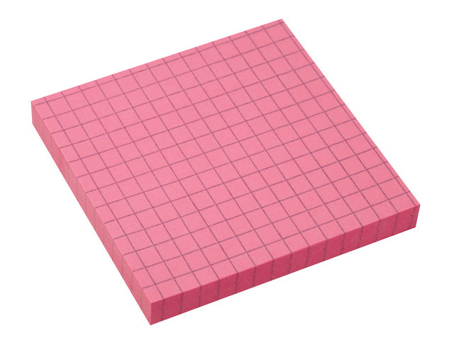 Info Opmerkingen 75x75mm fel roze blok a 80 vel ruitjes