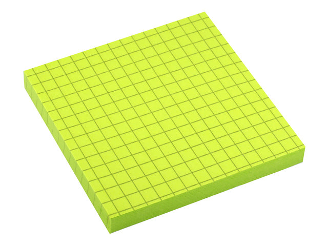 Info Opmerkingen 75x75mm fel groen blok a 80 vel ruit
