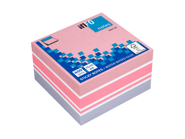 Info Notes 75x75mm mix blok a 400 vel