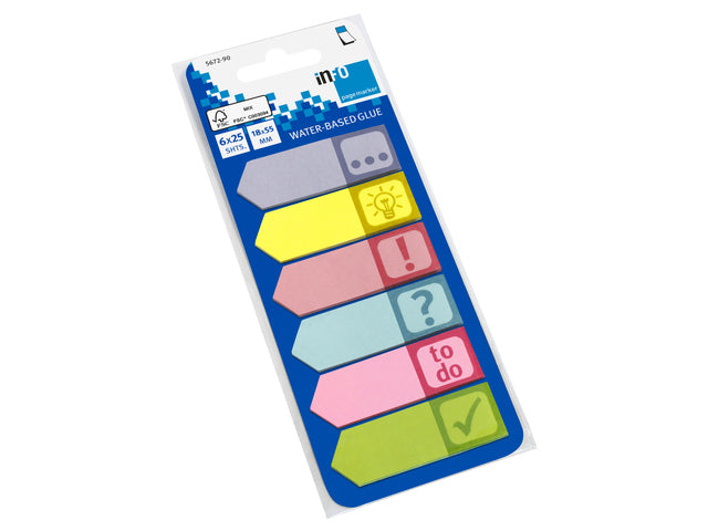 Infopagina markeringen info vlaggen 18x55mm, 6 varianten
