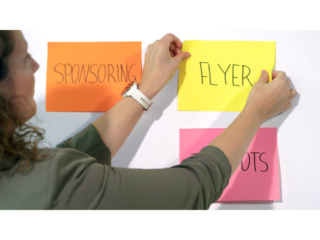 Info communicatiekaarten, 200x150mm, 4 x 50 stuks, geel, oranje, roze, groen
