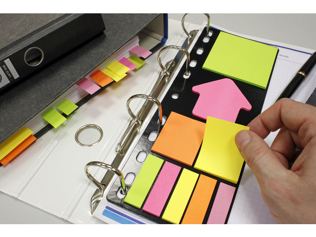 Info sticky notes op kaart diverse formaten / kleuren