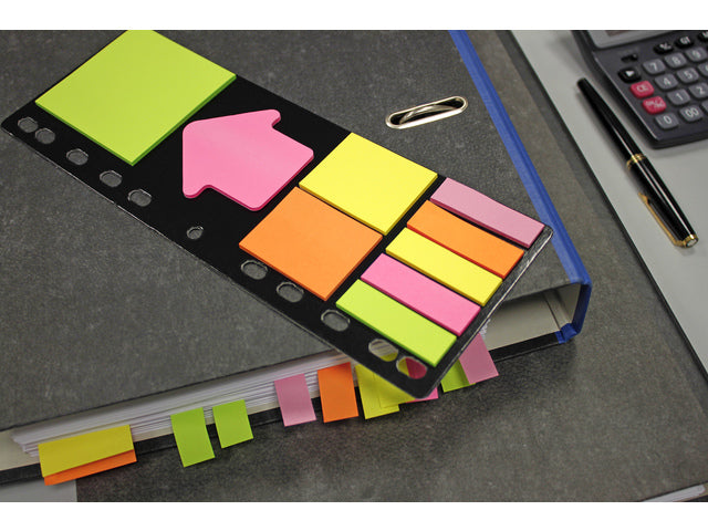 Info sticky notes op kaart diverse formaten / kleuren