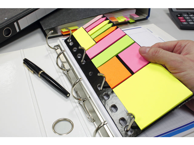 Info Sticky Notes 3 Farben in verschiedenen Formaten