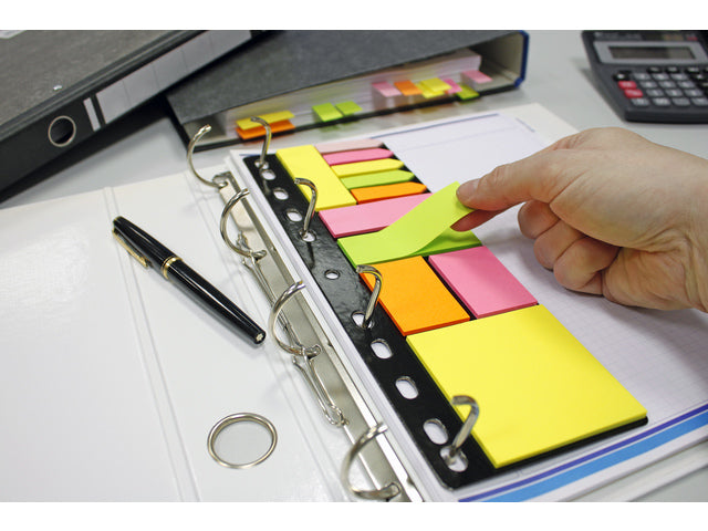 Info Sticky Notes 3 Farben in verschiedenen Formaten