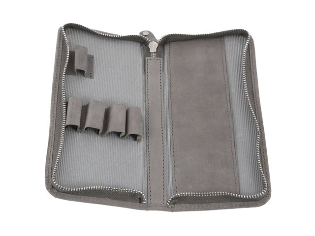 Etui Alassio jagerleer grijs 17x8x2,5cm