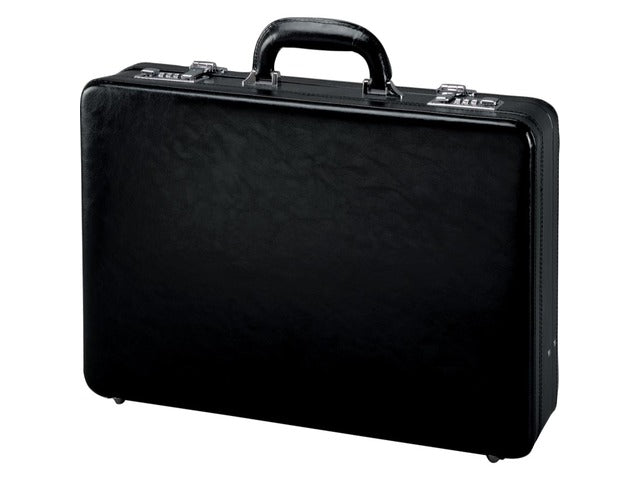 Attaché koffer Alassio TAORMINA. Zwart leer.