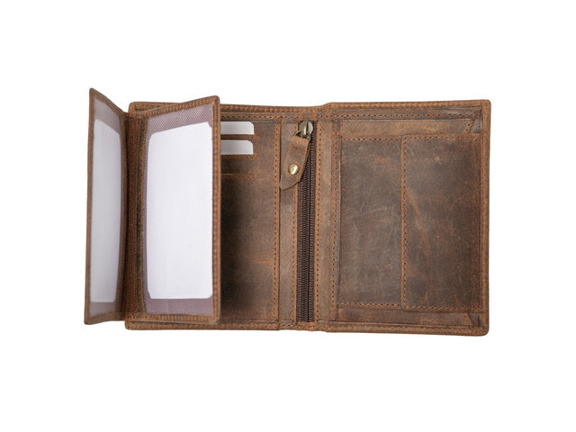Portefeuille Alassio 12x9,5x2,5cm Leer bruin