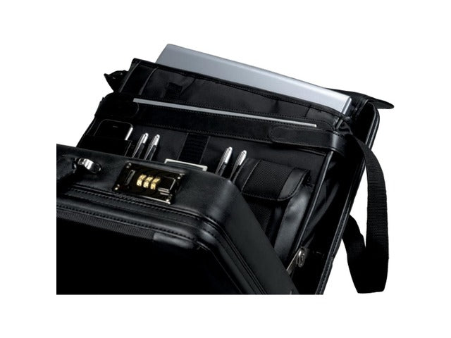 Laptop attaché koffer Alumaxx MODICA. Zwart kunstleer.
