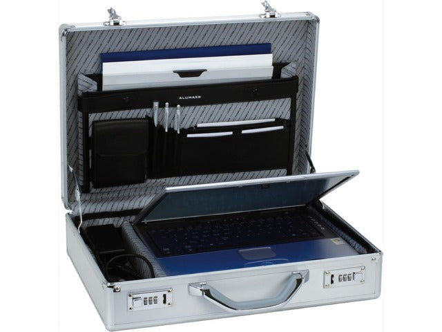 Laptopkoffer Alumaxx KRONOS zilver aluminium.