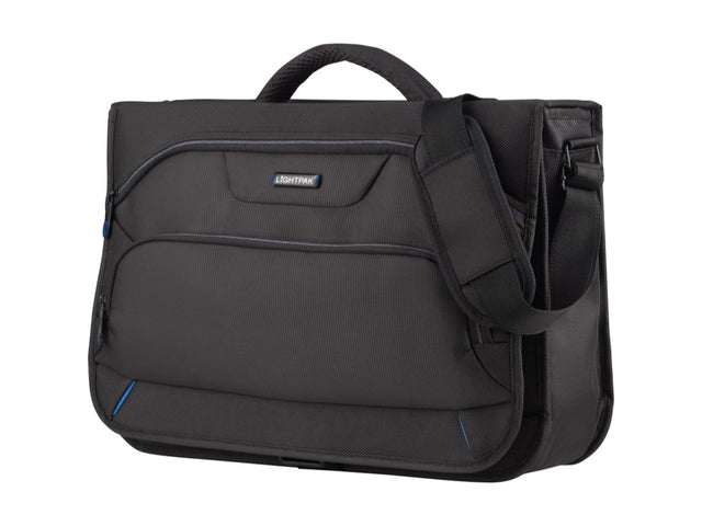 Schoudertas Lightpak SOLAR zwart/blauw