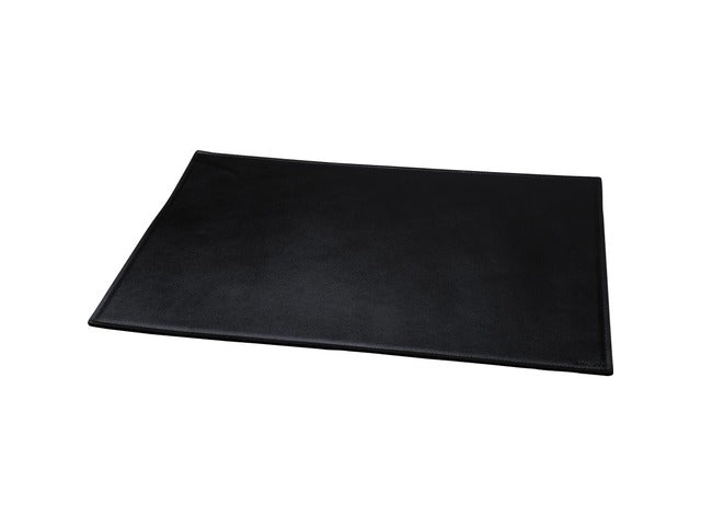 Bureauonderlegger Alassio echt leer. zwart 65x45cm