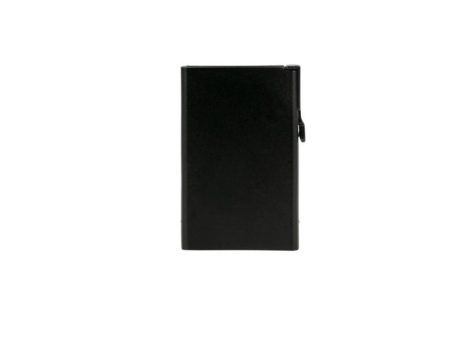Pasjeshouder Clicksafe aluminium zwart RFID 8 pasjes