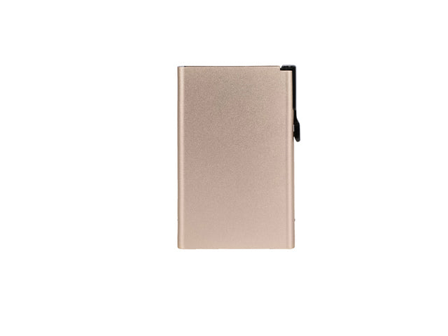 Pasjeshouder Clicksafe aluminium champagne RFID 8 pasjes