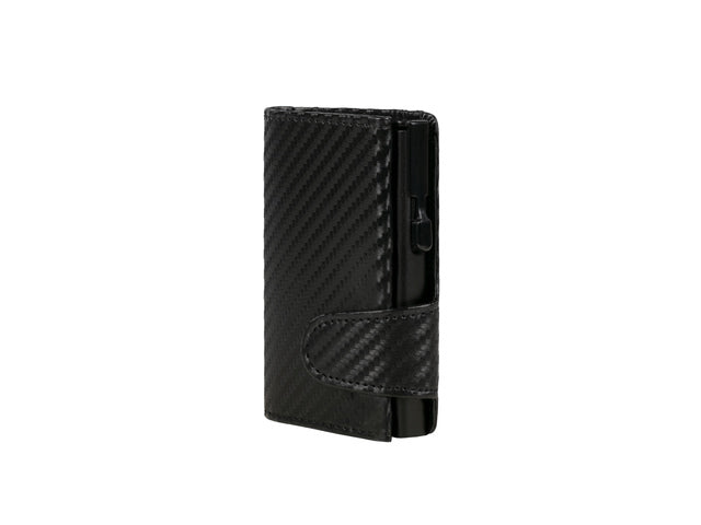 Pasjeshouder Clicksafe kunstleer carbon zwart RFID