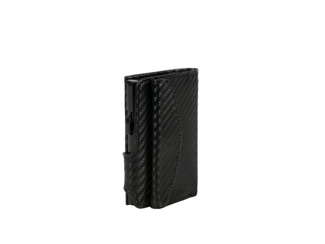 Pasjeshouder Clicksafe kunstleer carbon zwart RFID