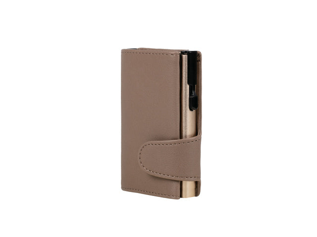 Pasjeshouder Clicksafe kunstleer beige/champagne RFID 8