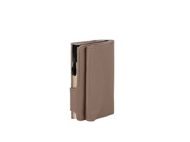 Pasjeshouder Clicksafe kunstleer beige/champagne RFID 8