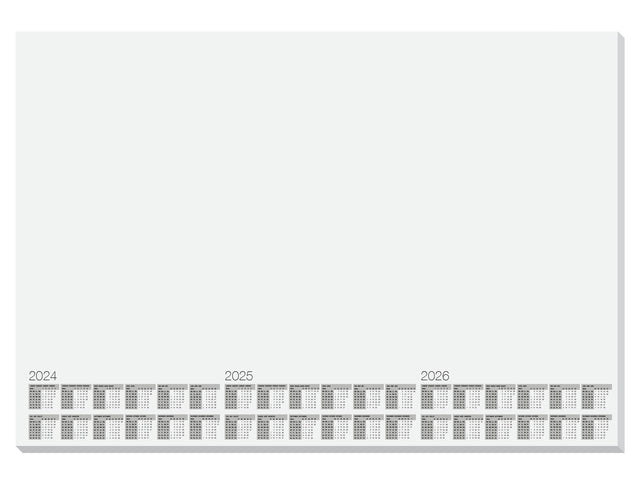 Bureauonderlegger Kangaro wit 30 vel kalender 24/25/26 595x410mm doos 5 stuks
