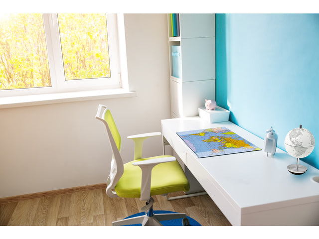 Bureau-onderlegger Kangaro 579x379mm met wereldkaart