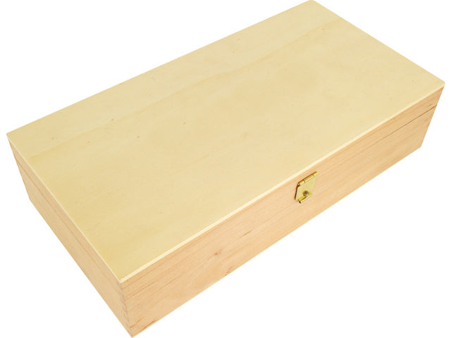 Tekendoos beukenhout Kangaro 3-vaks ongelakt, formaat 24x12,5x6 cm