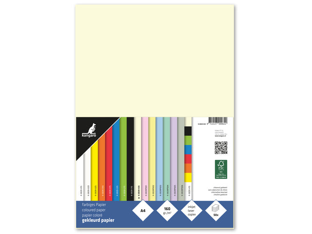 Papier Kangaro A4 160 grams pak à 50 vel beige