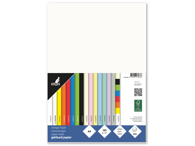 Papier Kangaro A4 120 grams pak à 100 vel roomwit