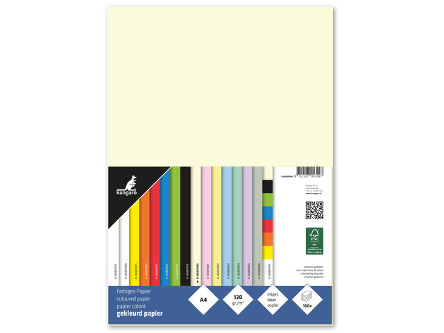 Papier Kangaro A4 120 grams pak à 100 vel beige