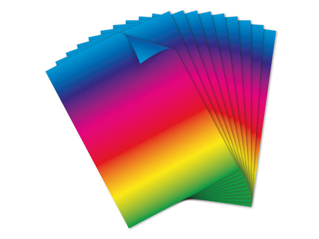 Regenboogpapier Kangaro 22x32 cm, tweezijdig dubbelzijdig, 10 vel, 200 gram